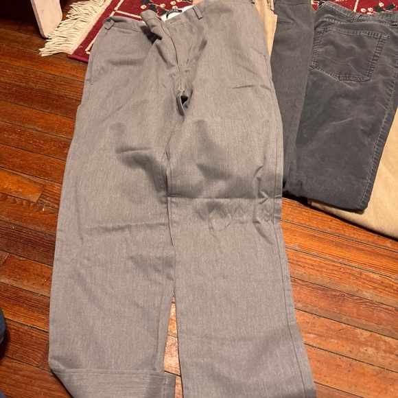 Versatile men's pants by Lands' End. Includes gray, tan, and blue options. Perfe - Picture 2 of 9